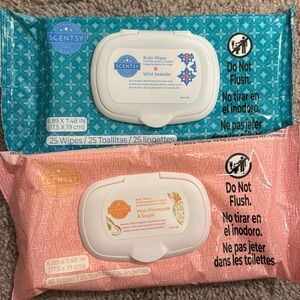 Scentsy Wild Seaside and Pink Pineapple Body Wipes
